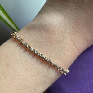 💛 Vintage 10k Yellow Gold .50ctw Diamond Bracelet